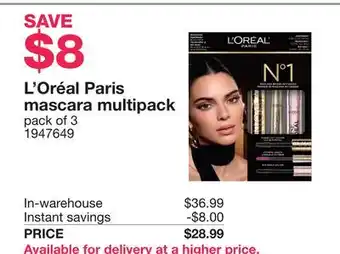 Costco L'Oréal Paris mascara multipack offer
