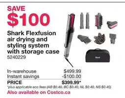 Costco Shark Flexfusion air drying and styling system with storage case offer