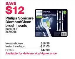 Costco Philips Sonicare DiamondClean brush heads offer