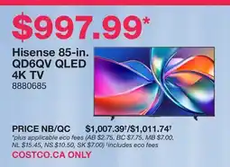 Costco Hisense 85-in. QD6QV QLED 4K TV offer