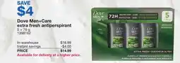 Costco Dove Men + Care extra fresh antiperspirant offer
