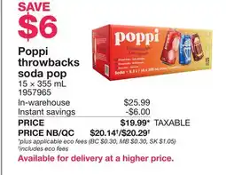 Costco Poppi throwbacks soda pop offer
