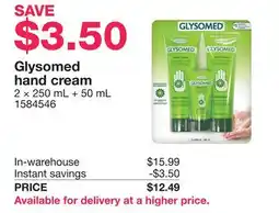 Costco Glysomed hand cream offer