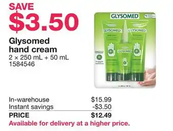 Costco Glysomed hand cream offer