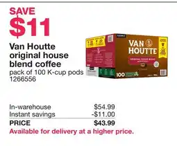 Costco Van Houtte original house blend coffee offer