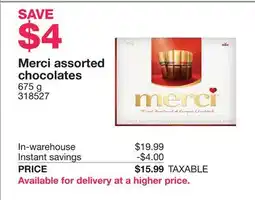 Costco Merci assorted chocolates offer