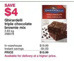 Costco Ghirardelli triple chocolate brownie mix offer