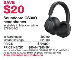 Costco Soundcore CS30Q headphones offer