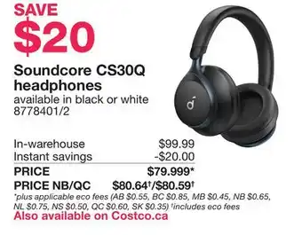 Costco Soundcore CS30Q headphones offer