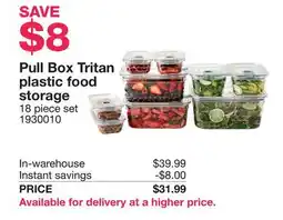 Costco Pull Box Tritan plastic food storage offer