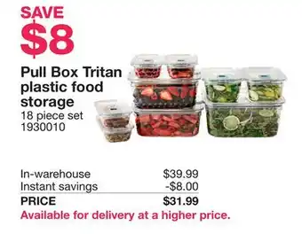 Costco Pull Box Tritan plastic food storage offer