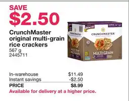 Costco CrunchMaster original multi-grain rice crackers offer