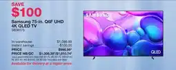 Costco Samsung 75-in. Q6F UHD 4K QLED TV offer