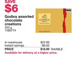 Costco Godiva assorted chocolate creations offer