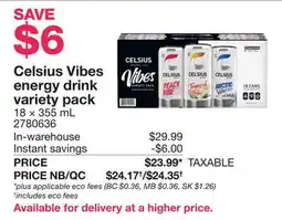 Costco Celsius Vibes energy drink variety pack offer