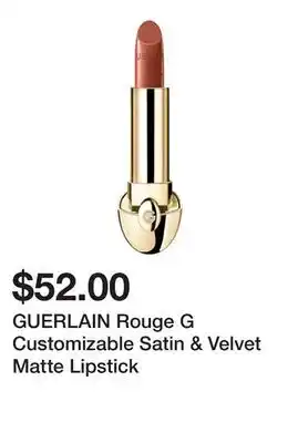 Sephora GUERLAIN Rouge G Customizable Satin & Velvet Matte Lipstick offer