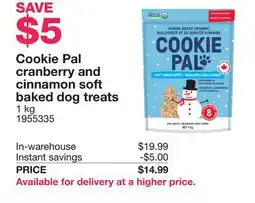 Costco Cookie Pal cranberry and cinnamon soft baked dog treats offer