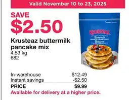 Costco Krusteaz buttermilk pancake mix offer