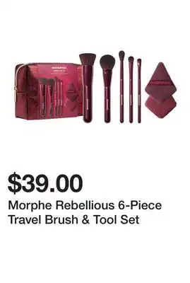 Sephora Morphe Rebellious 6-Piece Travel Brush & Tool Set offer