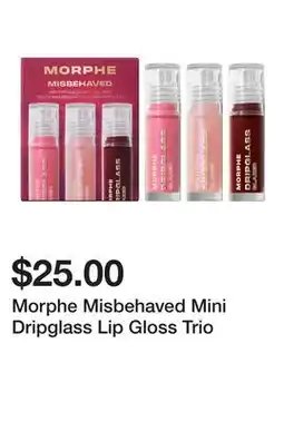 Sephora Morphe Misbehaved Mini Dripglass Lip Gloss Trio offer