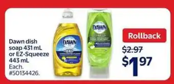 Walmart DAWN DISH SOAP offer