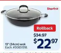 Walmart Starfrit 13 (34cm) wok offer