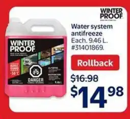 Walmart Winter Proof Water System Antifreeze offer