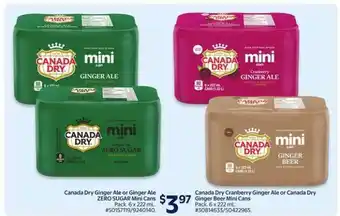 Walmart Canada Dry Mini Cans offer
