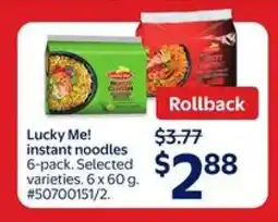 Walmart Lucky Me! instant noodles 6-pack offer