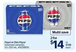 Walmart Pepsi or Diet Pepsi offer