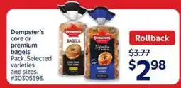Walmart Dempster's Core or Premium Bagels offer