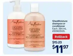 Walmart SheaMoisture Shampoo or Conditioner offer