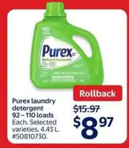 Walmart PUREX LAUNDRY DETERGENT offer