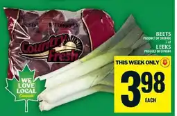 Food Basics Beets and Leeks offer