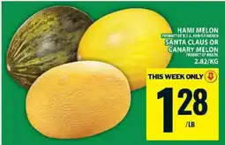 Food Basics Hami Melon, Santa Claus or Canary Melon offer