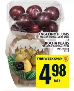 Food Basics Angelino Plums & Rocha Pears offer