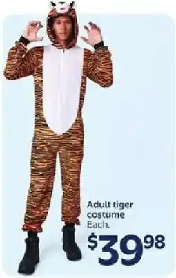 Walmart Adult tiger costume offer