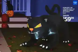 Walmart Homcom 4' tall inflatable black cat airblown outdoor decoration offer