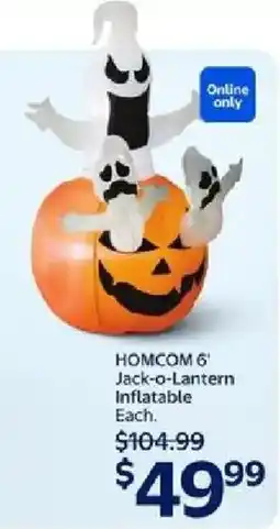 Walmart Homcom 6' jack-o-lantern inflatable offer