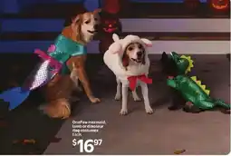 Walmart OnePaw mermaid, lamb or dinosaur dog costumes offer