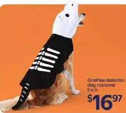 Walmart OnePaw skeleton dog costume offer