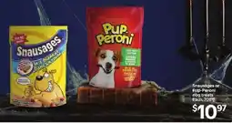 Walmart Snausages or Pup-Peroni dog treats offer