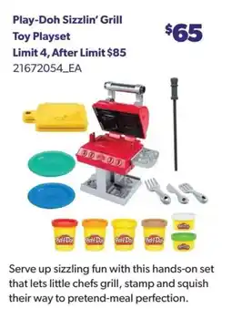 Real Canadian Superstore Play-Doh Sizzlin' Grill Toy Playset offer