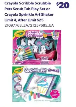 Real Canadian Superstore Crayola Scribble Scrubbie Pets Scrub Tub Play Set offer