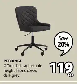 JYSK PEBRINGE Office chair offer