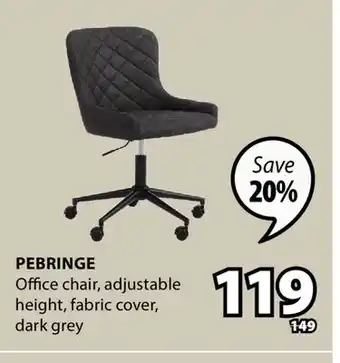 JYSK PEBRINGE Office chair offer