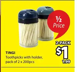 JYSK TINGI Toothpicks with holder offer