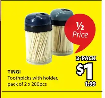 JYSK TINGI Toothpicks with holder offer