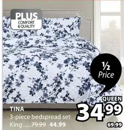JYSK TINA 3-piece bedspread set offer