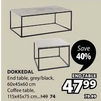 JYSK DOKKEDAL End table offer